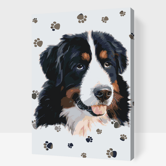 Paint by number - Hund med poter