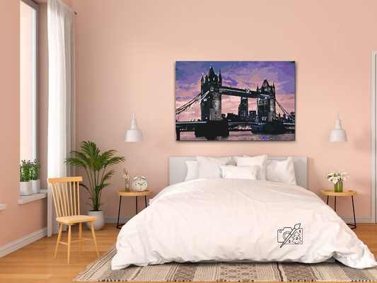 Paint by number - Towerbidge ved solnedgang