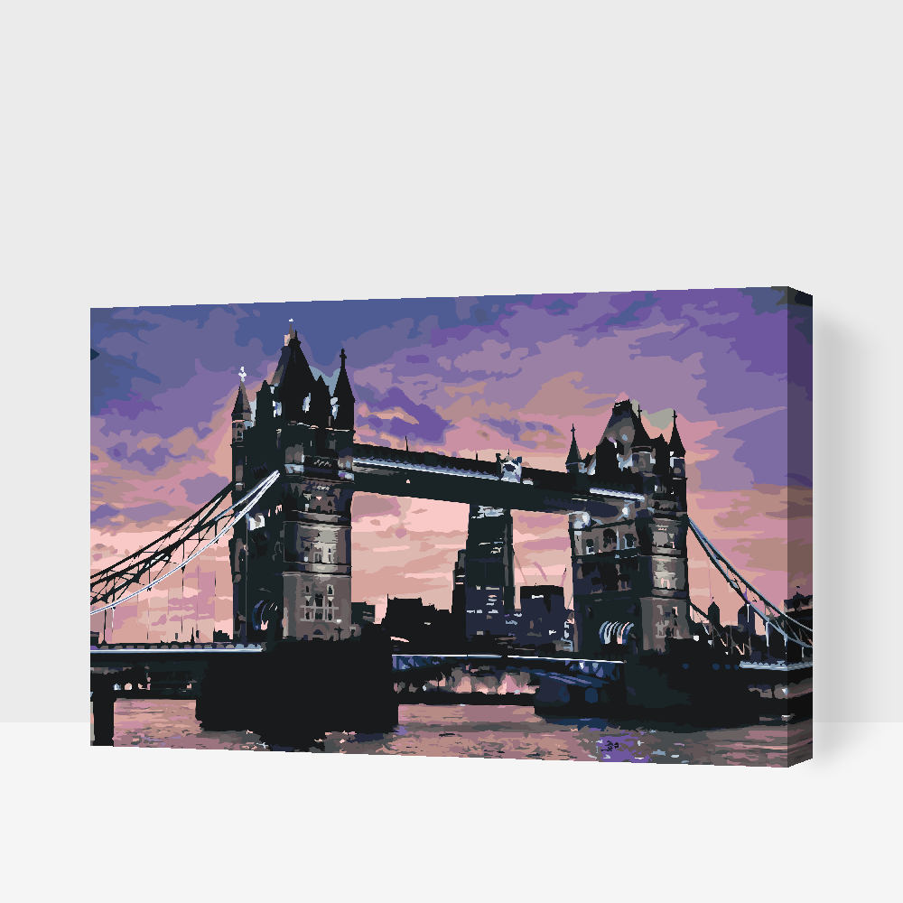 Paint by number - Towerbidge ved solnedgang