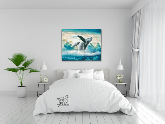 Diamond Paint - Hval i himlen