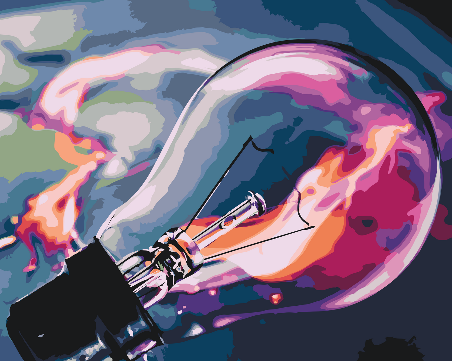 Paint by number - Neonpære