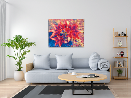 Diamond Paint - Røde Liljer