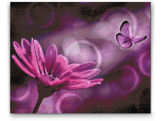 Diamond Paint - Butterfly og Gerbera