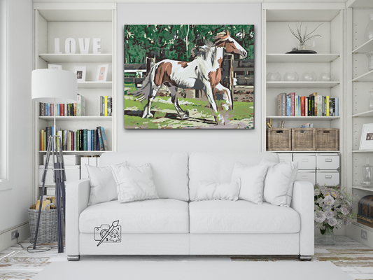 Paint by number - Hest i indhegningen