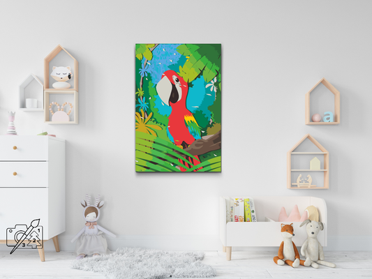 Paint by number - Glad papegøje