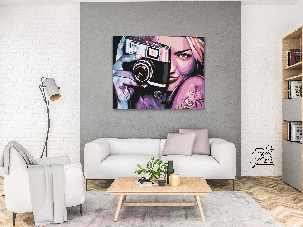Paint by number - Pige med et kamera