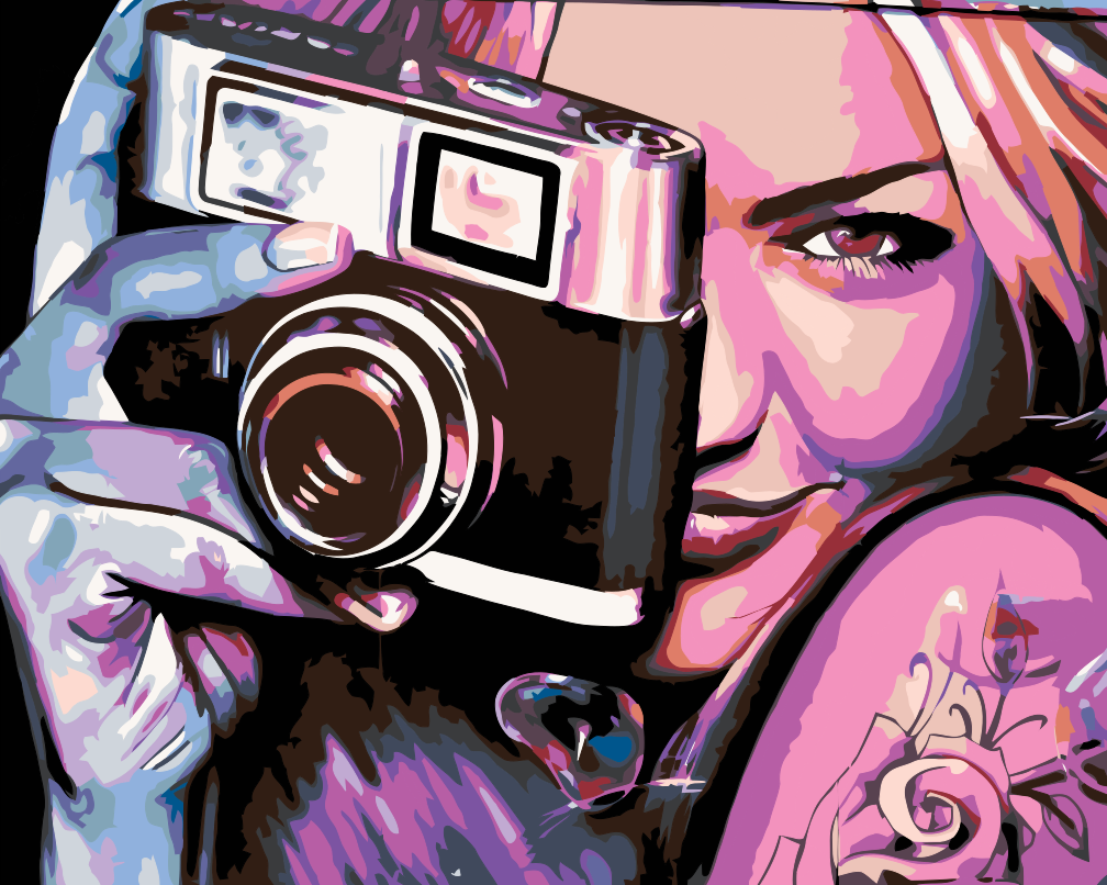 Paint by number - Pige med et kamera