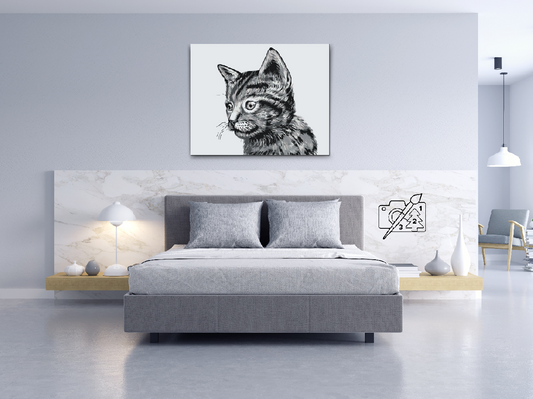 Paint by number - Sød sort-hvid killing