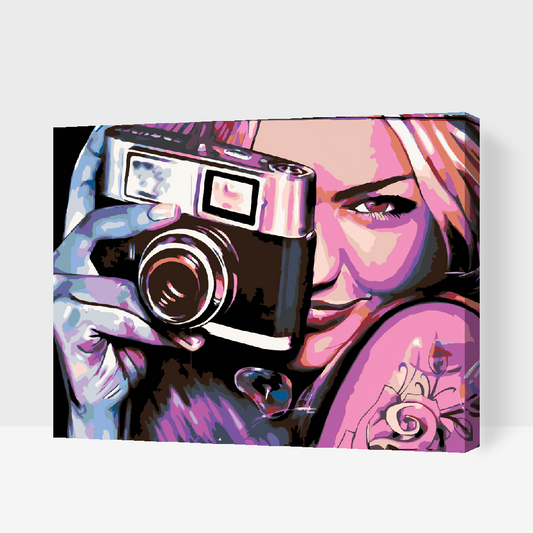 Paint by number - Pige med et kamera