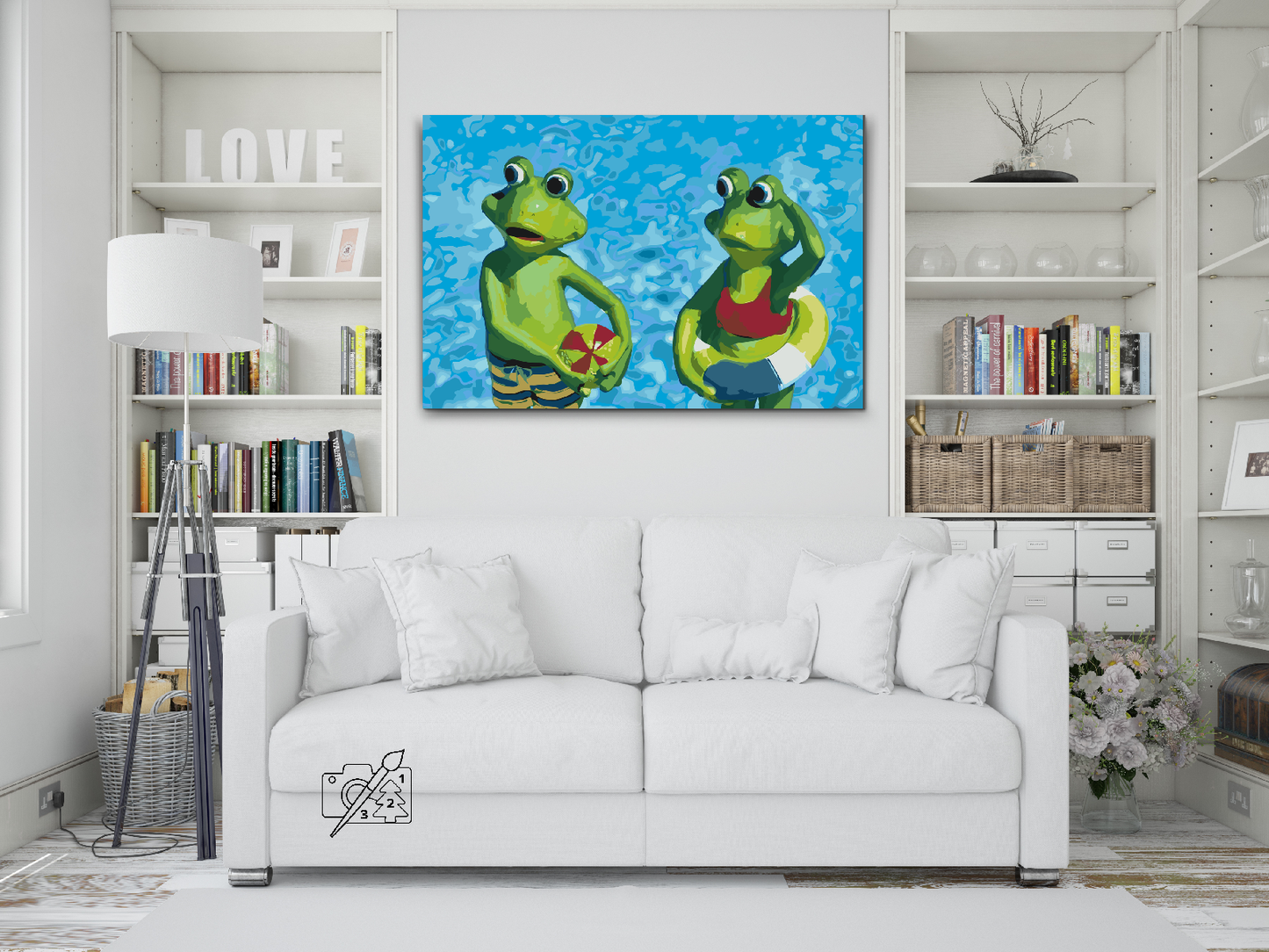 Paint by number - Frøer på ferie