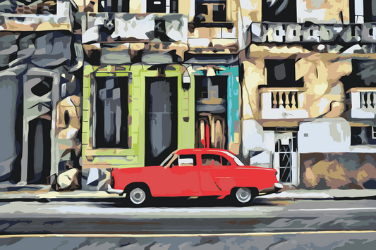 Paint by number - At rejse rundt i Cuba i bil