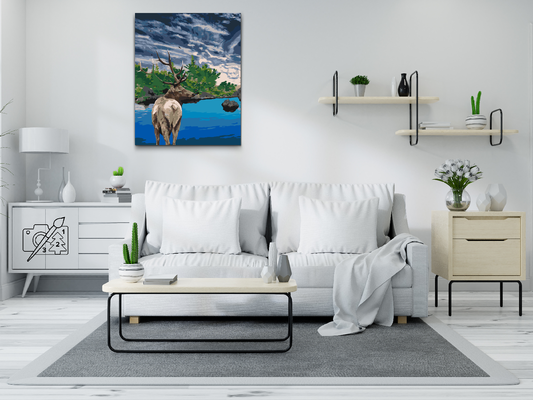 Paint by number - Deer by Lake