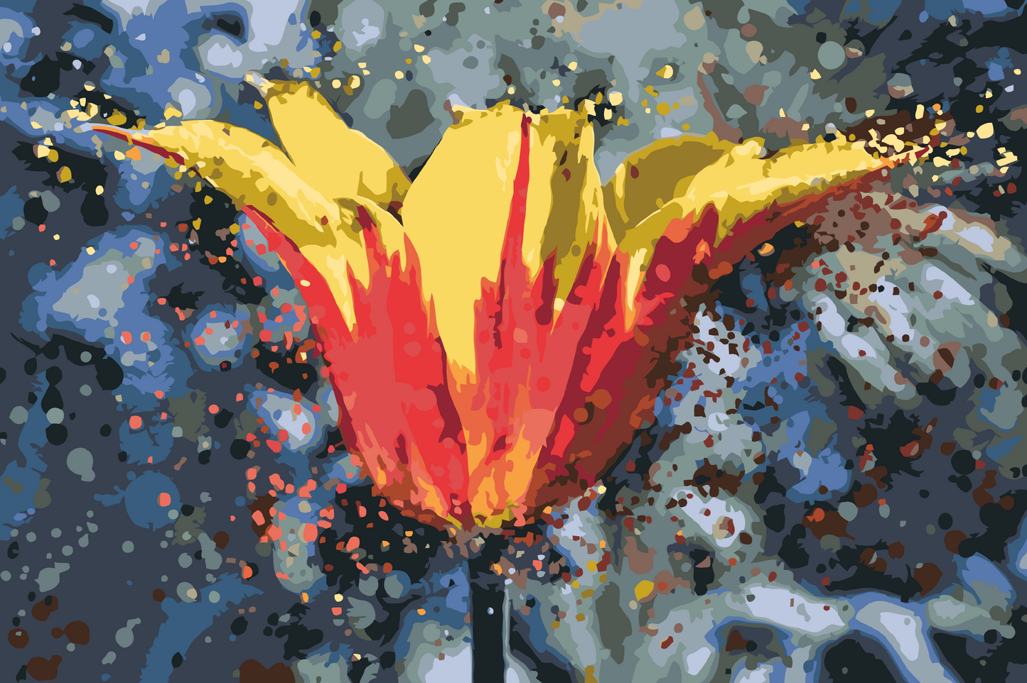 Paint by number - Blomstrende Tulipan