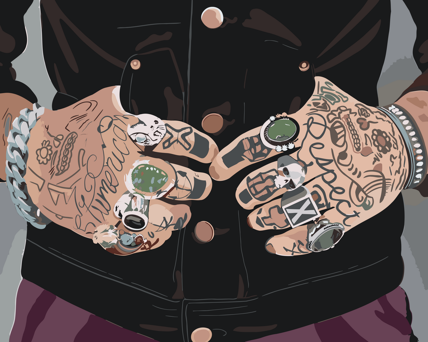 Paint by number - Tatueringer på hænderne