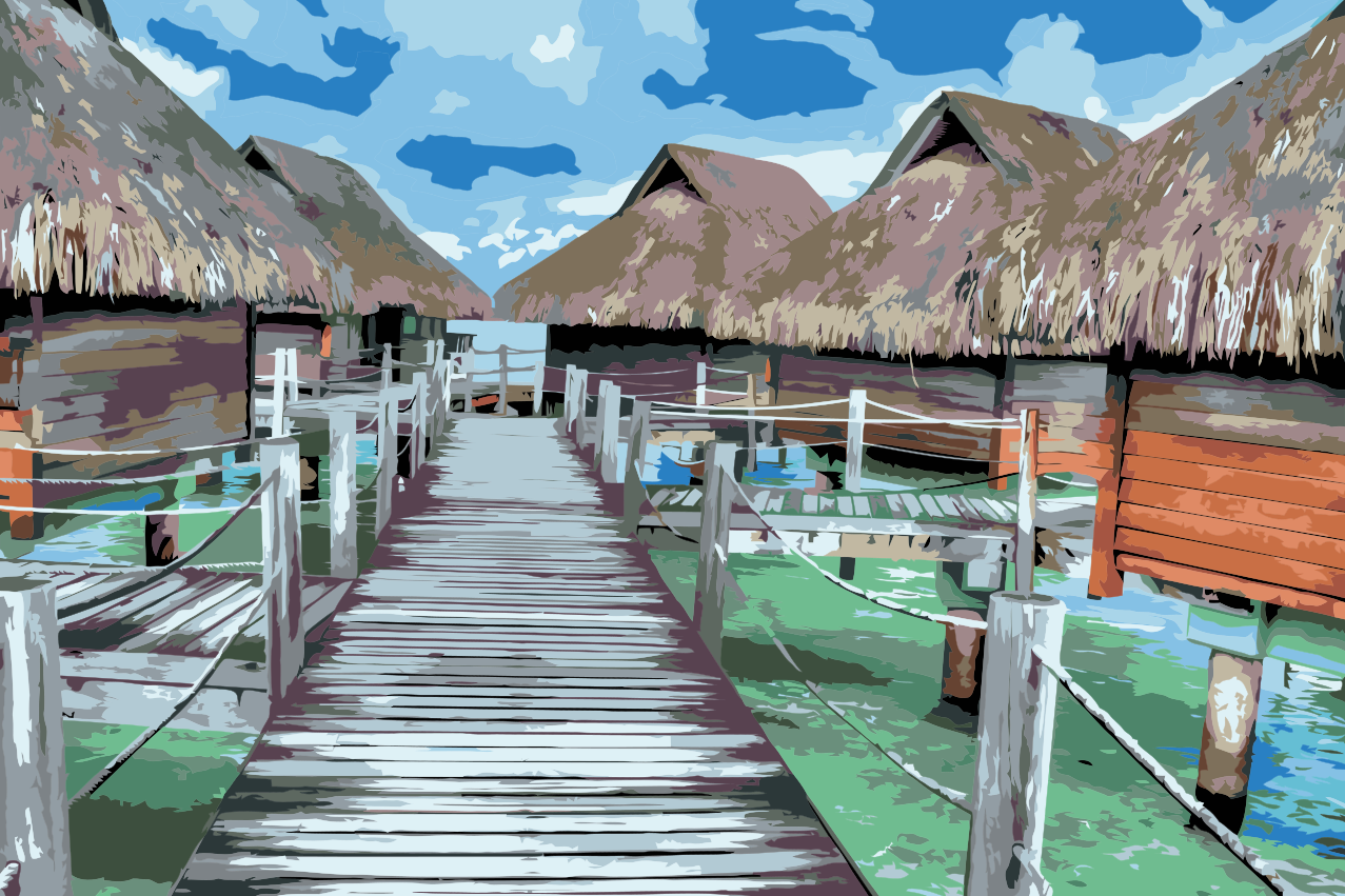 Paint by number - Bora Bora
