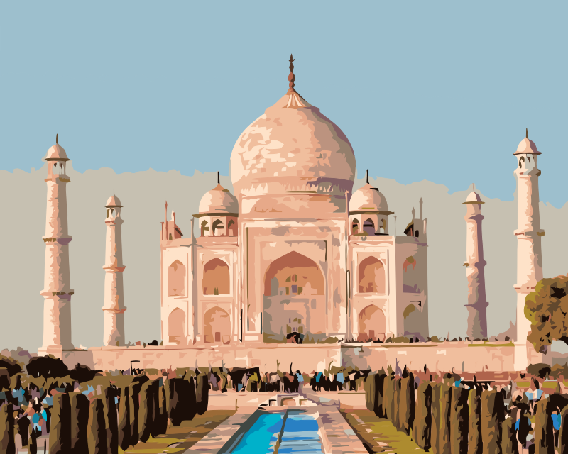 Paint by number - Taj Mahal
