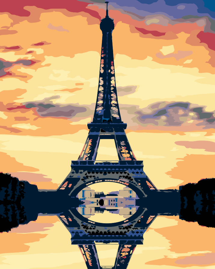 Paint by number - Eiffeltårnet