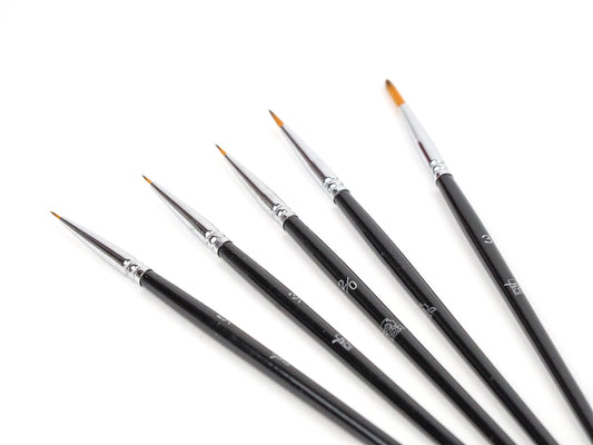 Hobby Tilbehør - Penselsæt til Paint by Numbers – 5 stk (sort)