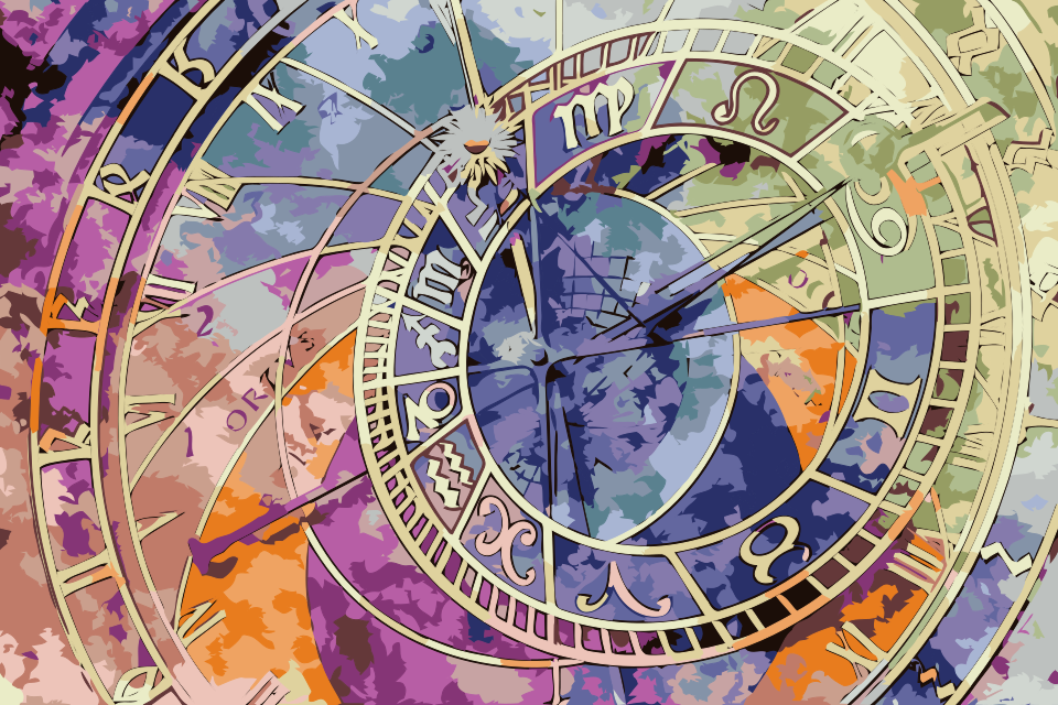 Paint by number - Astronomisk ur