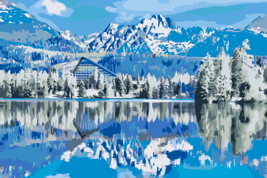 Paint by number - Strbske Pleso (Slovakiet)