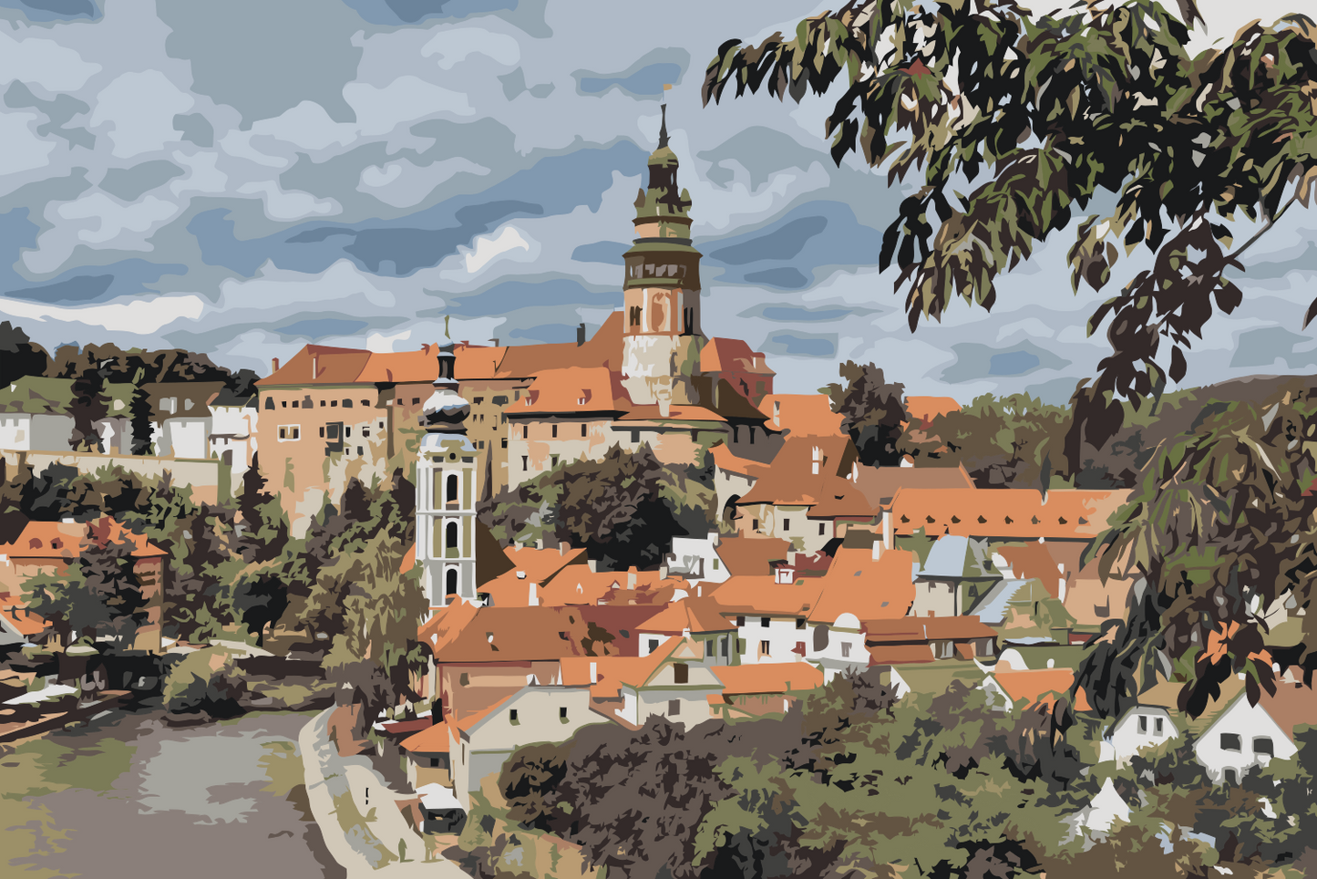 Paint by number - Cesky Krumlov (Tjekkiet)