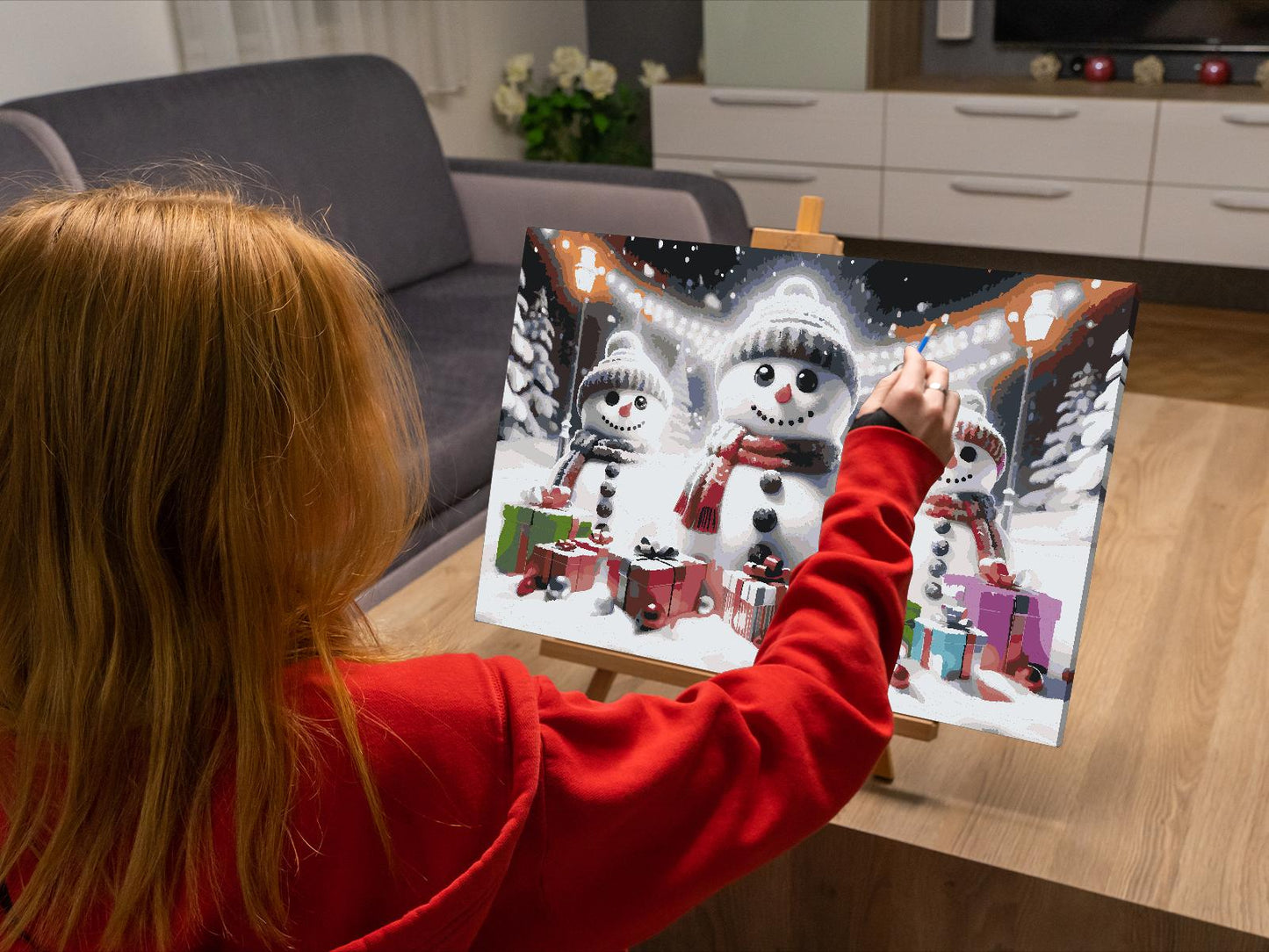 Paint by number - Snemanden med gaver