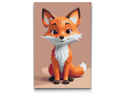 Paint by number - Ræv for børn