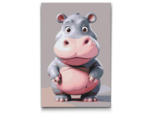 Paint by number - Flodhest til børn