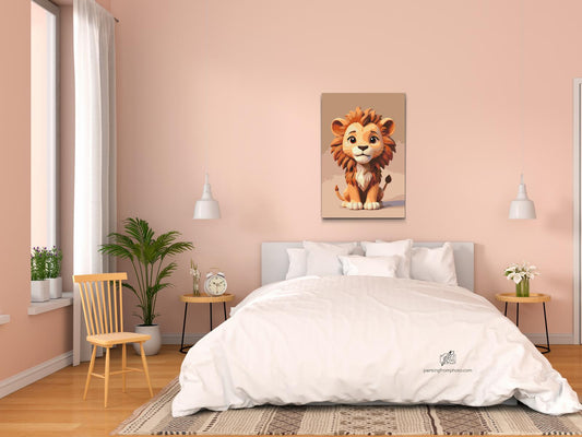 Paint by number - Løveunge til børn