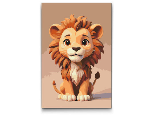 Paint by number - Løveunge til børn