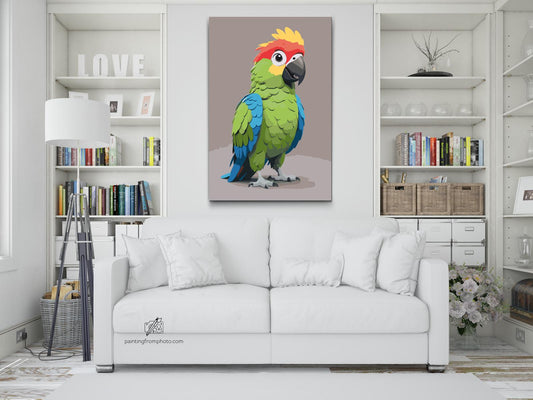 Paint by number - Papegøje til børn