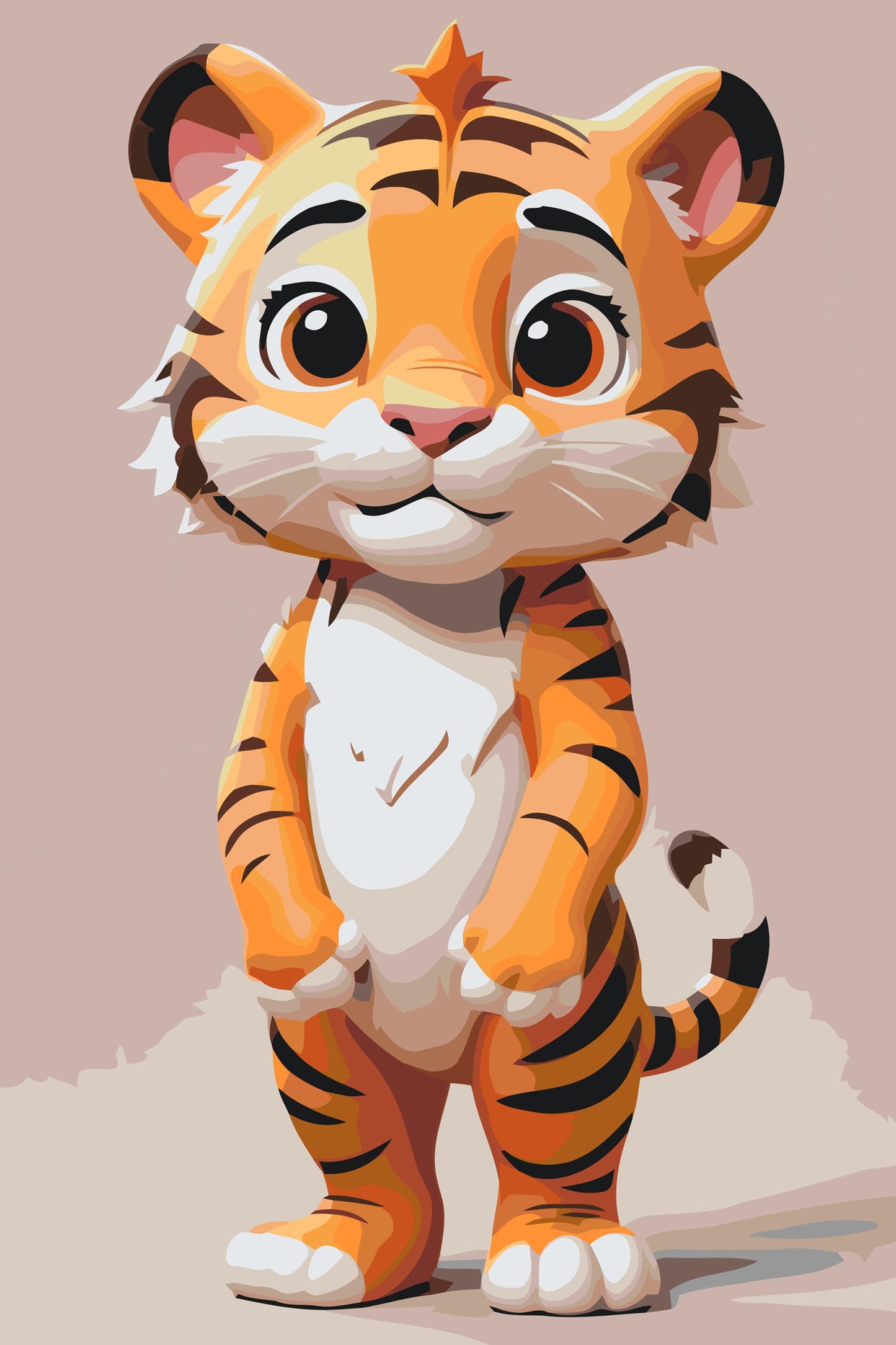 Paint by number - Tiger til børn