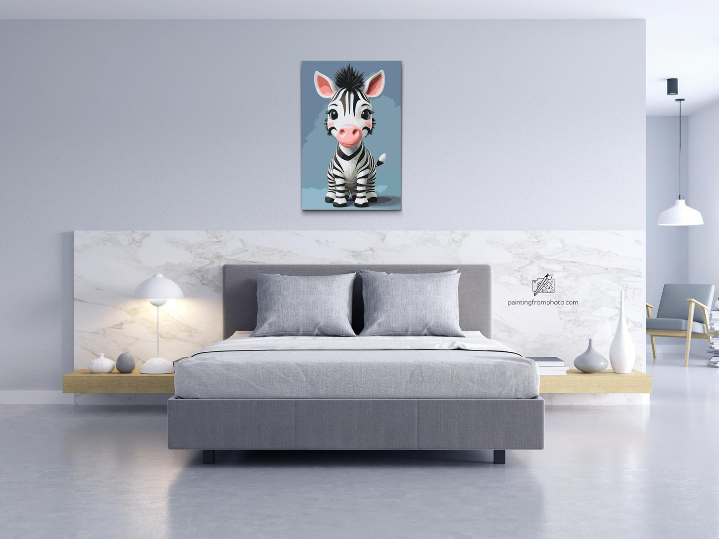 Paint by number - Zebra for børn