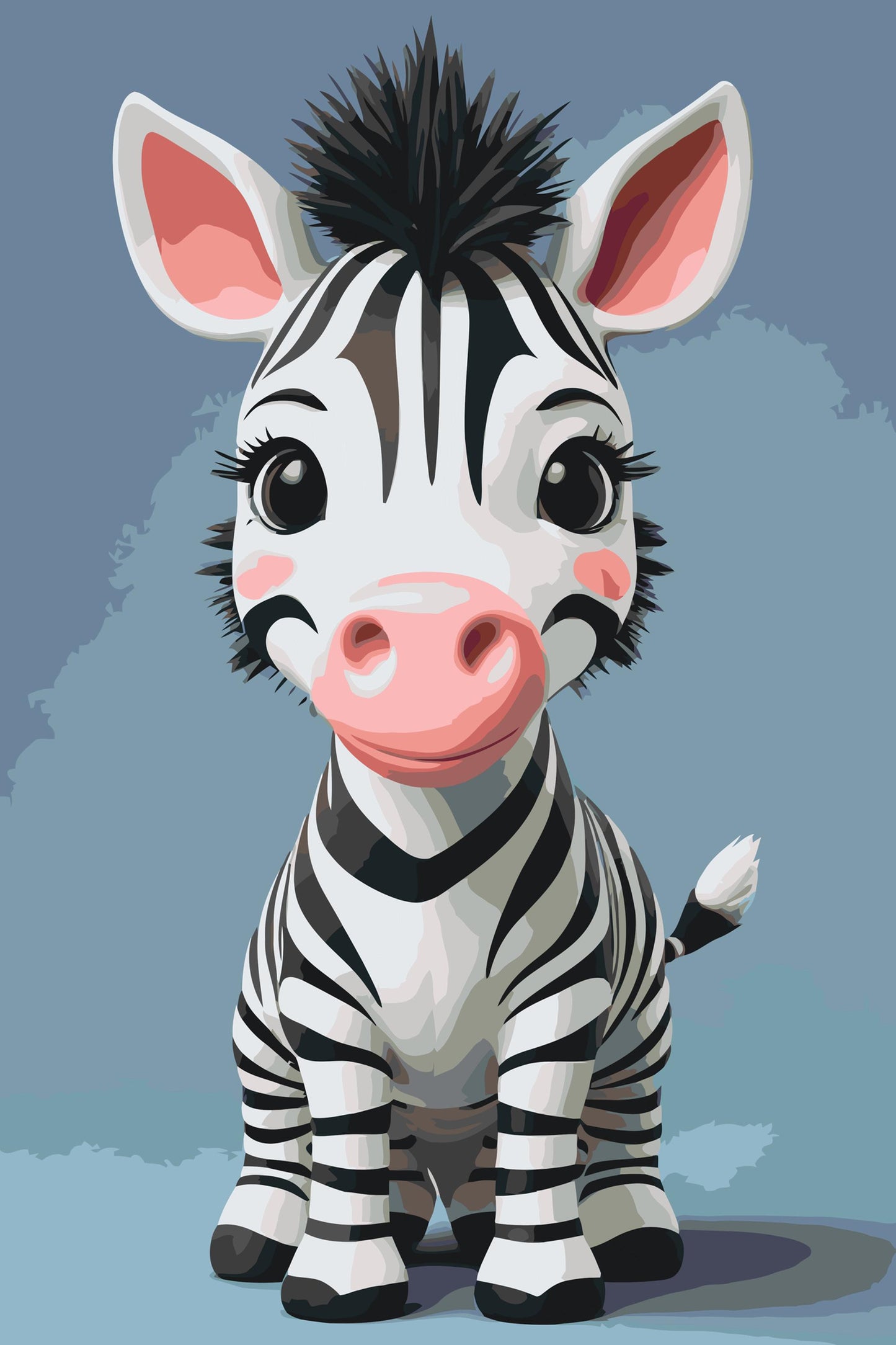 Paint by number - Zebra for børn