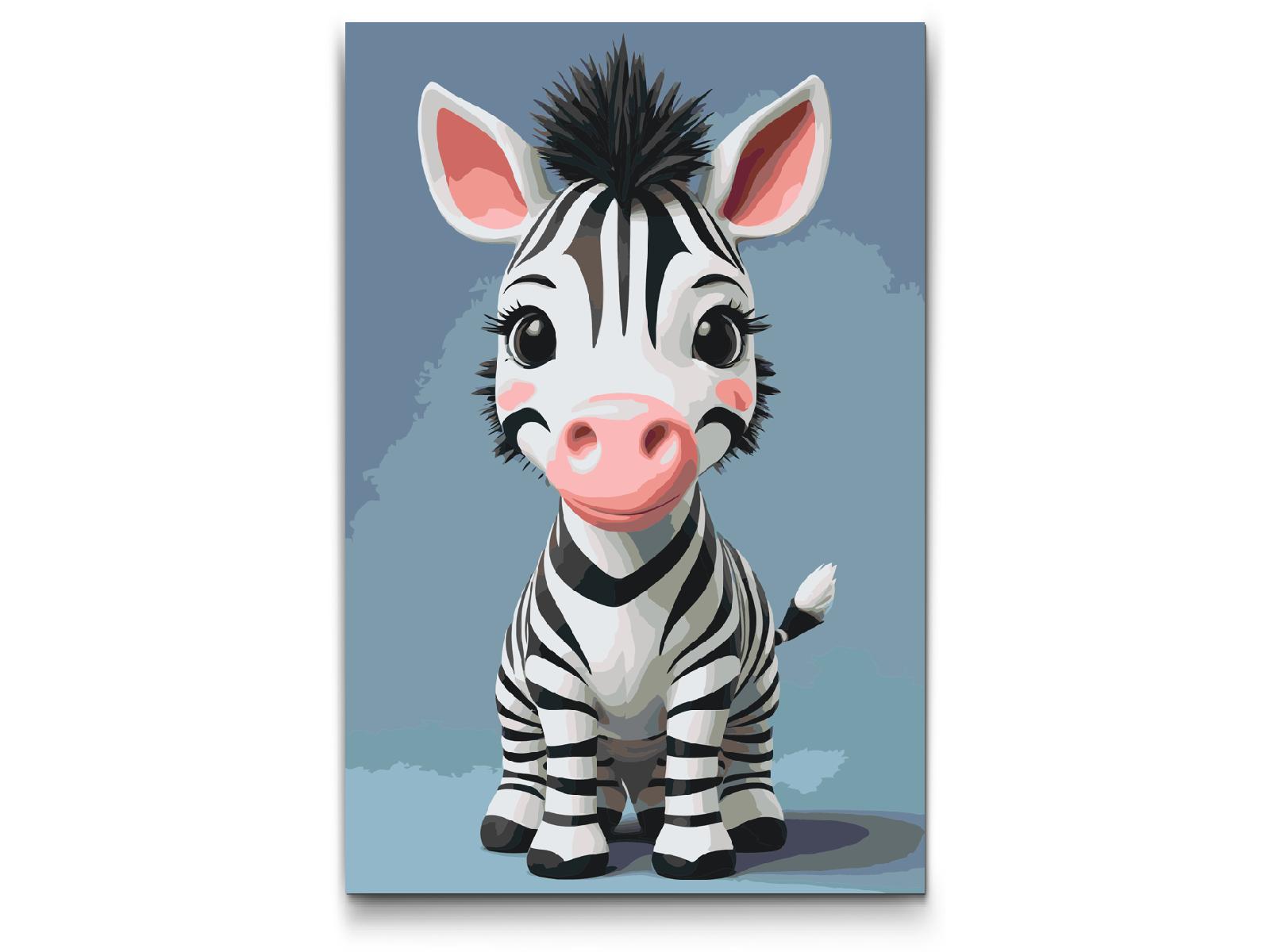 Paint by number - Zebra for børn