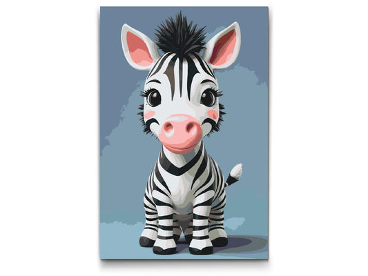 Paint by number - Zebra for børn