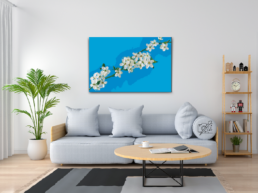 Paint by number - Blomstrende træ