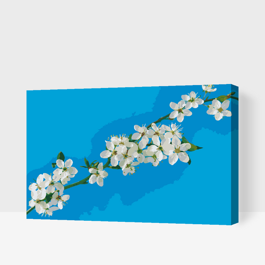 Paint by number - Blomstrende træ