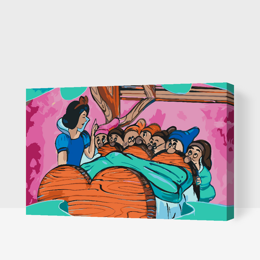 Paint by number - Snehvide og 7 Dværge