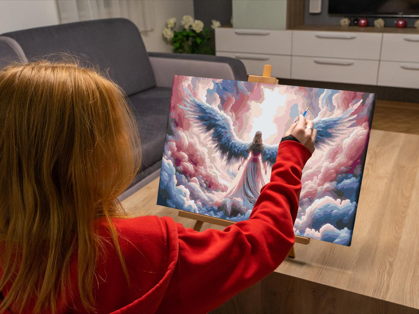 Paint by number - Englevinger