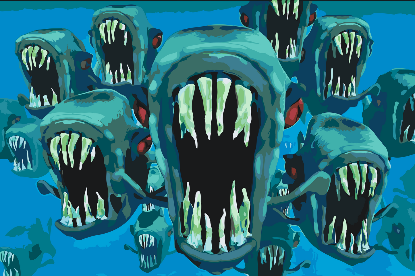 Paint by number - Piranhaer