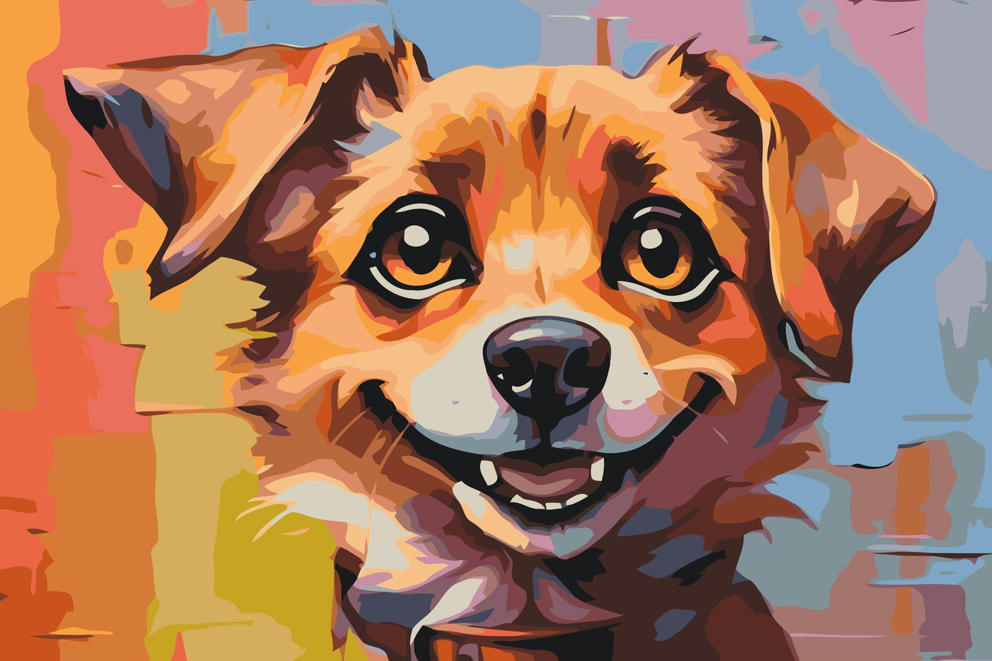 Paint by number - Glade hund