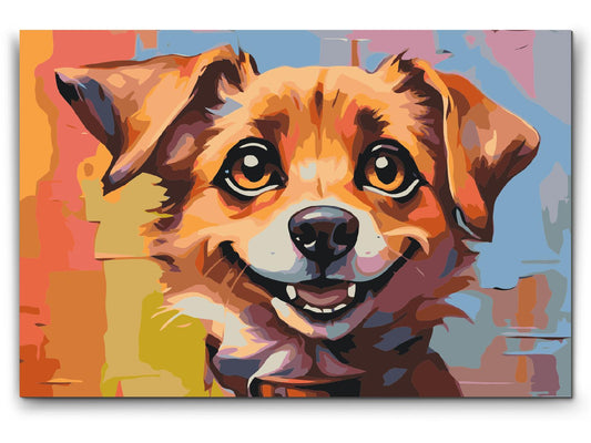 Paint by number - Glade hund