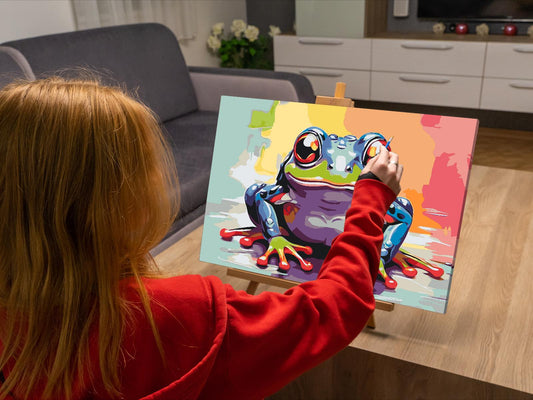 Paint by number - Glade Frø