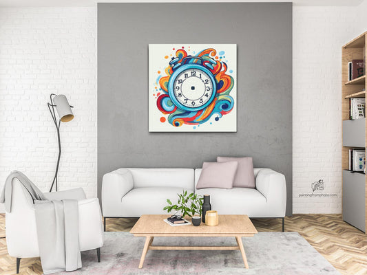 Diamond Paint - Ur med farverig baggrund