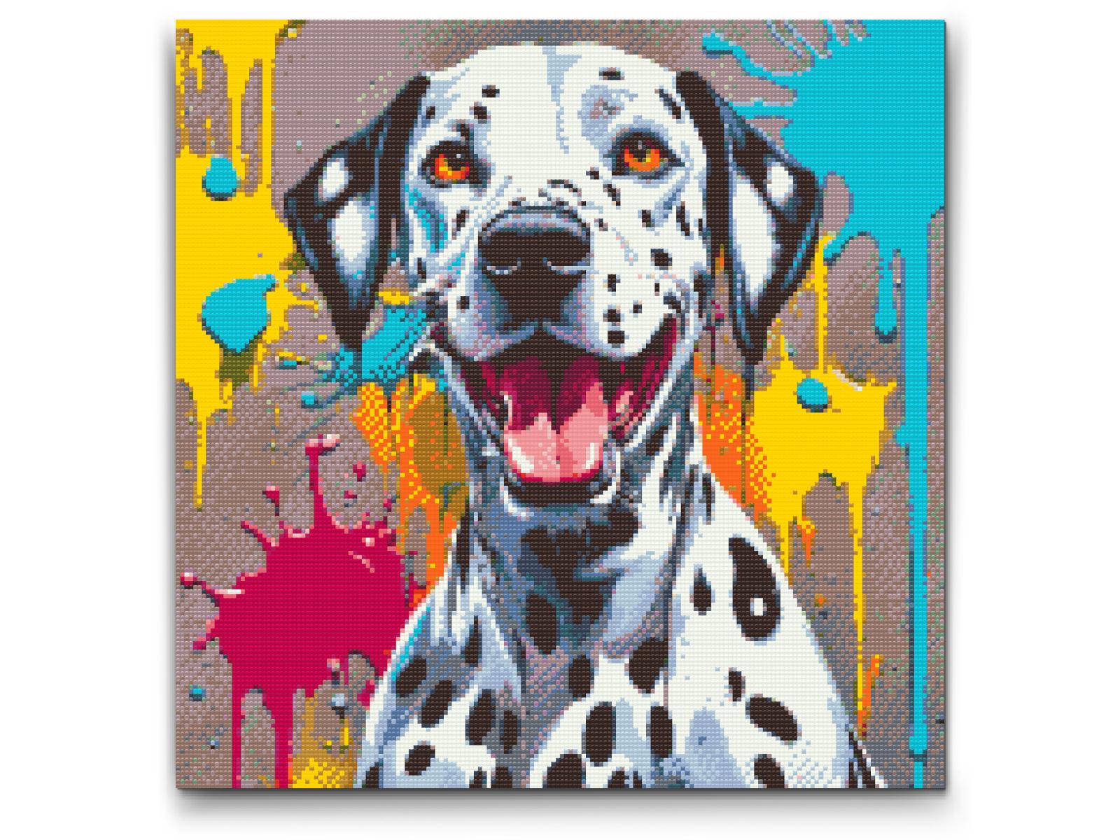 Diamond Paint - Farverig dalmatin