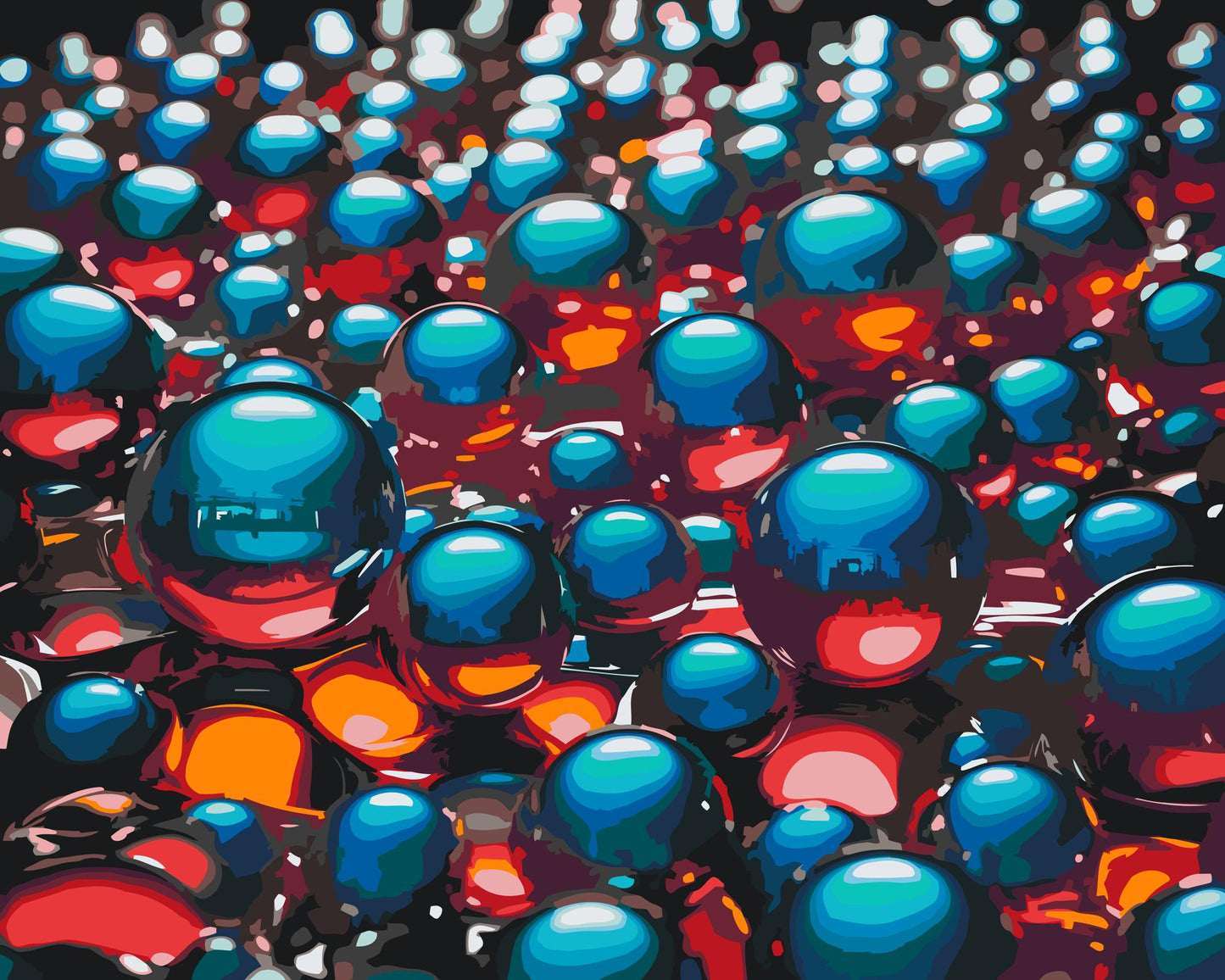 Paint by number - Glaskugler