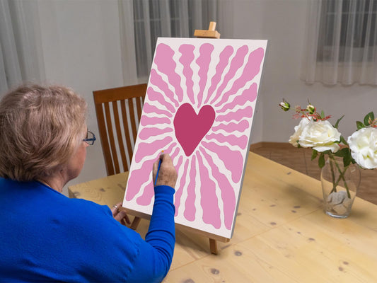 Paint by number - Ornament med hjerte