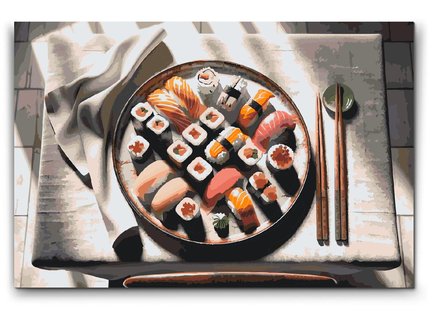 Paint by number - En smag for sushi