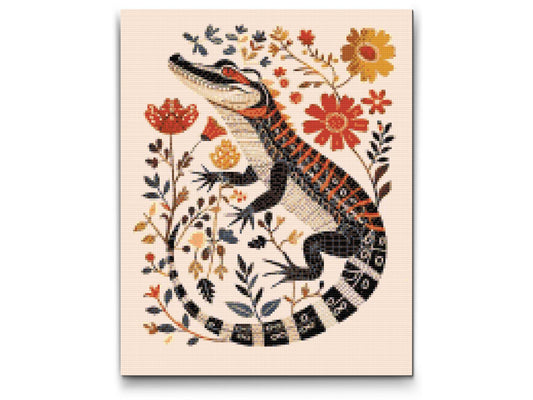 Diamond Paint - Nordisk folkekunst - Alligator